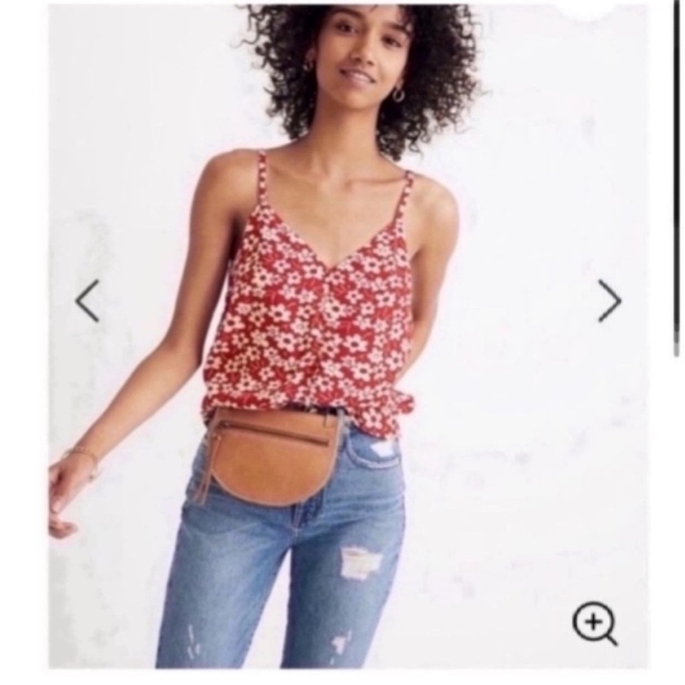 NWT MADEWELL BUTTON-DOWN CAMI IN FULL BLOOM